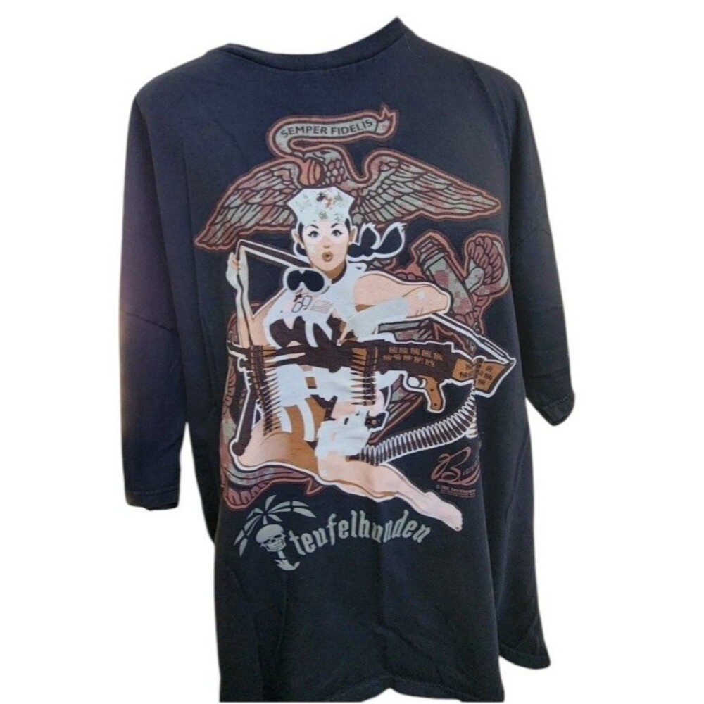 Bawidamann Marine T-shirt Size 2X Teufelhunden Devil Dogs 2008
